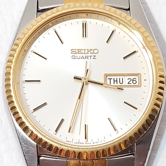 Seiko Other - Seiko Presidential Men's Day Date Gold Tone Watch Silver Dial One Jewel Vintage